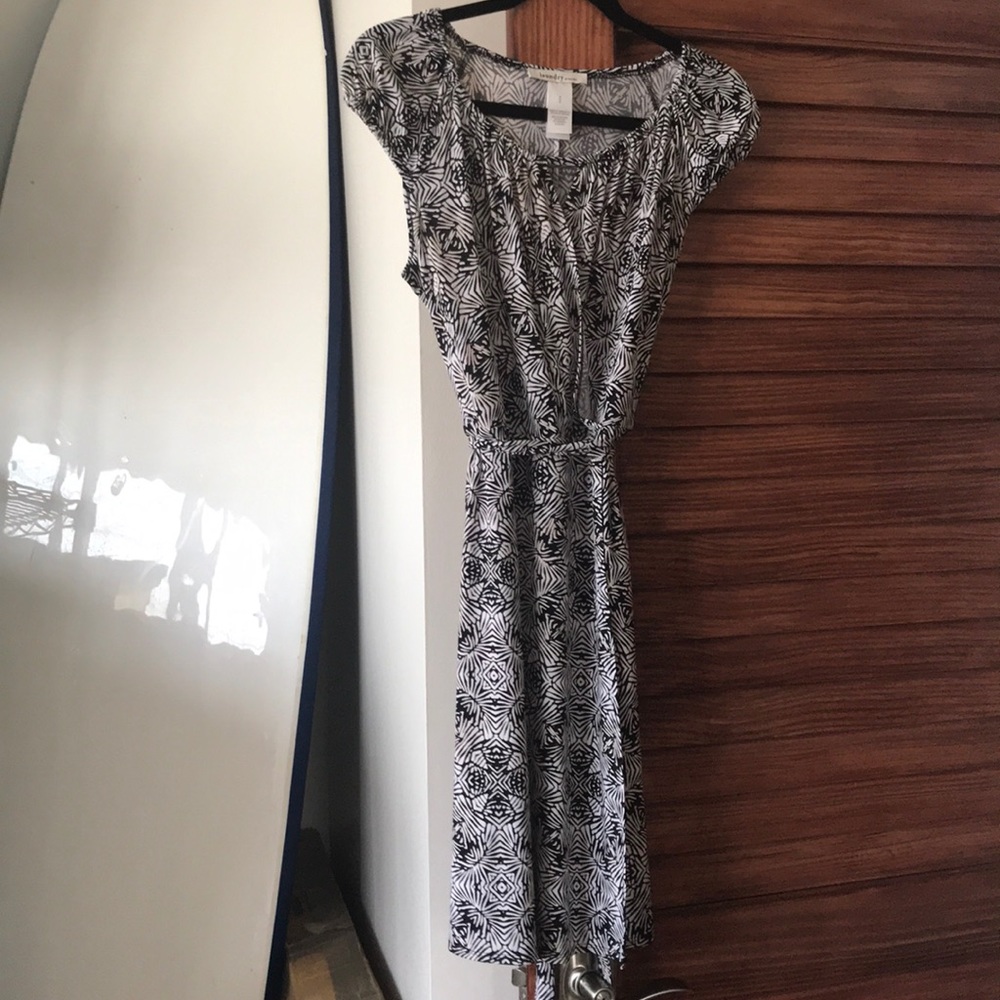 Geometric wrap dress